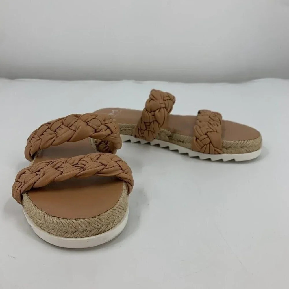 Marc Fisher Women's Jaime‎ Braided Flat Espadrille Slip On Sandal Size 6.5 NWOB